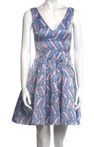 Opening Ceremony NWT Slash Pool Fit & Flare Dress Jacquard Pastel Pink & Blue 0