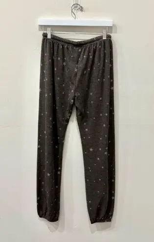 NWT Enti High Rise Star Print Straight Leg Lounge Sweatpant Charcoal Women's M Gray Size M