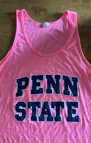 American Apparel Penn State Tank Top Size Small NEON pink 