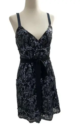 EXPRESS  Women Size XS Sequin Dress Blue Sheath Dress Party 8-485