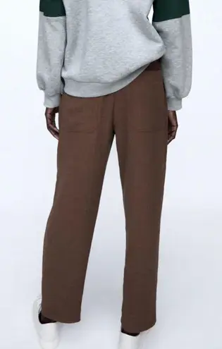 ZARA NWT  Textured Dusty Purple High-Waisted Pants