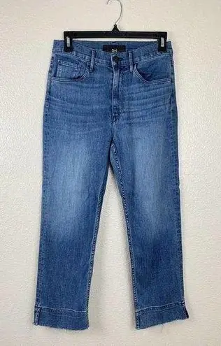 3x1  NYC Abigial Split Crop Jeans Frayed Hem High Rise