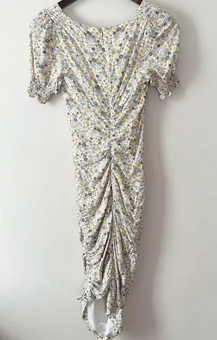 Bardot Mini Dress Cindy Sweetheart Neck Yellow Floral Print NEW Size XS/4