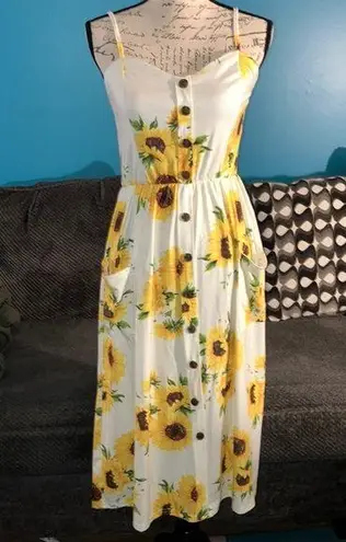 Angashion Spaghetti Strap Sundress, Medium