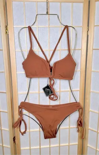 Zaful NWT  Two Pieces Ribbed Padded Bikini