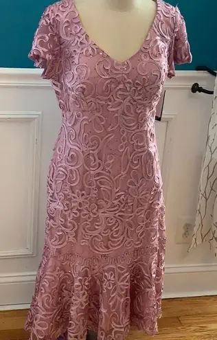 R & M Richards NWT!! Soutache Flounce Midi dress 8