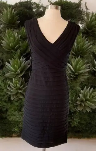 XScape Bandage Bodycon Pleated Sheath Midi Dress By