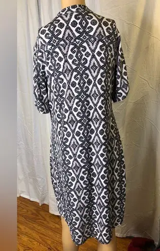 Valerie Bertinelli valeroe Bertinelli size 12, gray black, white geometric dress