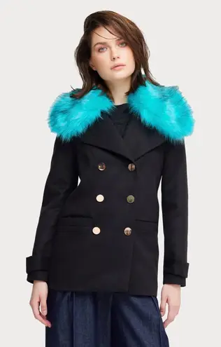 Julia Allert Fashionable Short Faux Fur Collar
Coat Women’s Size XL Black