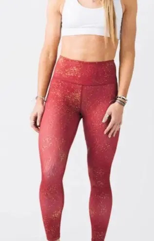 Zyia Active Red Stay Gold Light N Tight High Rise Legging’s