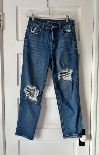 American Eagle Ripped High Waisted Mom Jeans