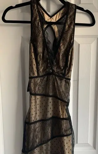 Arden B Sexy Cut Out Black Lace Dress Size Small Naked Look