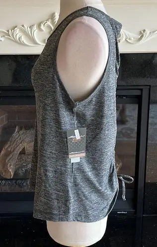 Black Heather Performance Tank Athletic Gym Scrunch Back Top Womens m Activ8 Size M