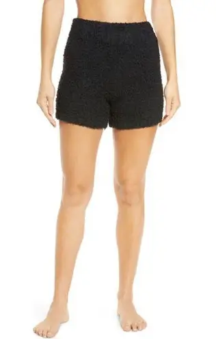 SKIMS Womens Cozy Knit Boucle Yarn Pull On Sleep Lounge Shorts Size L/XL Onyx