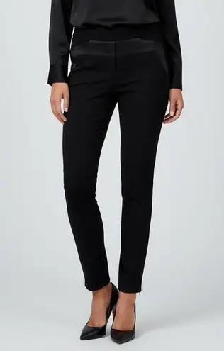 Halston Heritage Black Ponte Knit Tuxedo Ankle Zip Pants - Size 6