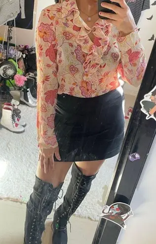 Vtg y2k international silk floral blouse Pink Size M