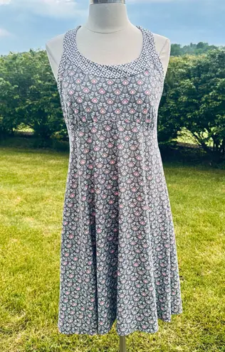 prAna Cali Performance Athletic Dress in Moonrock Botanica Geometric Print