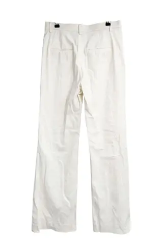 Cami NYC Womens Cotton Faux Pearl Accent High Rise Wide Leg Pants White Size 6