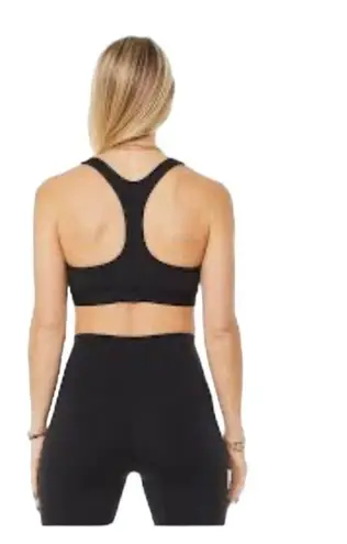 SoulCycle  black longline ribbed sports bra. Size large.