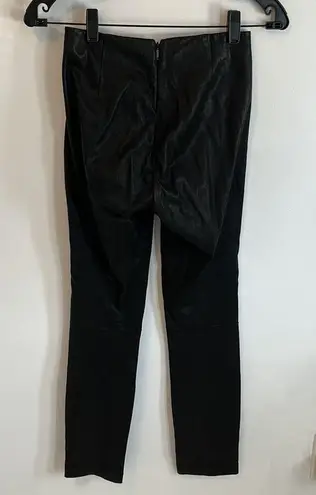 Rag and Bone  Georgie Black Leather Leggings Washed Black