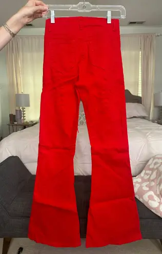 Edikted Red Lace Up Jeans