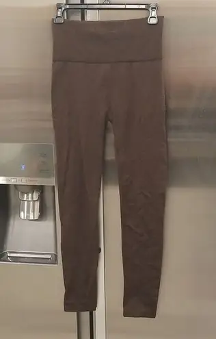 💕SOFRA💕 Fleece Lined High Rise Soft Leggings (2 Pairs) Brown & Charcoal Gray Size M