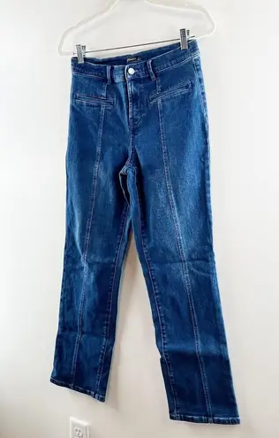 J. McLaughlin High Rise Seamed Front Emmie Bootcut Jeans Dark Wash Blue 4