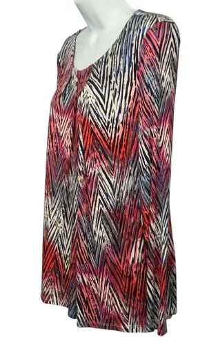 Rafaella Artistic Expression Long Sleeve Abstract Print Top Size Small NWT