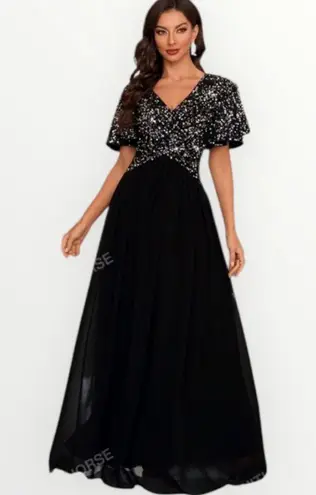 Black & Silver Sequins A