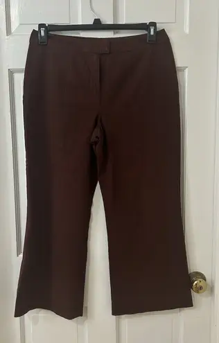 Escada Brown Cotton Crop Wide Leg Pants Sz 42 Minimalist Lagom See Measurements