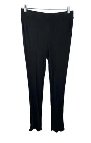ATM Anthony Thomas Melillo Black Pleated Rayon Interlock Track Pants Large