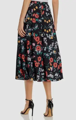 Yumi Kim Black Trinity Floral Print Relaxed Fit Midi Skirt Size Small