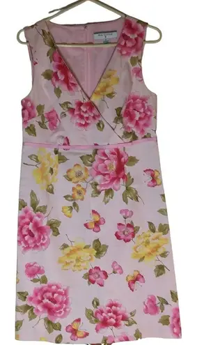 Real Clothes size 8 pink floral sleeveless dress Yellow