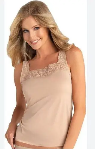 Vassarette  Beige Lace Camisole Size M