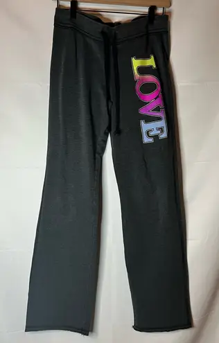 Mossimo Supply Co. Grey Joggers with Vibrant LOVE Graphic Gray