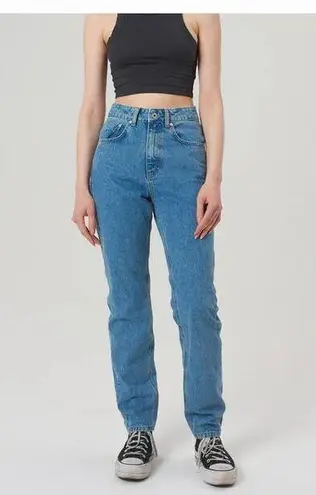 The RAGGED priest jeans size 28 made in turkey butt cut opening blue mom jean