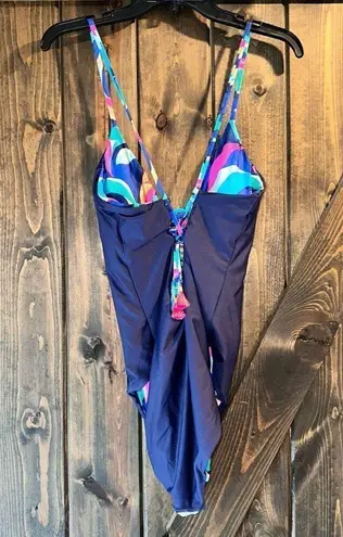 La Blanca NWOT  Painted Leaves One Piece Reversible Swimsuit