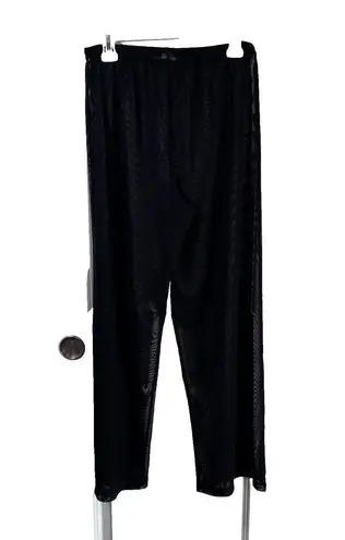 Jantzen Womens Swim Wide Leg Cover Up Pants Size M Black High Rise Pull On
