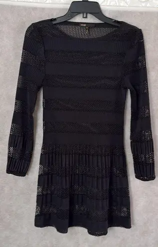 Maje Short Openwork Knit Dress