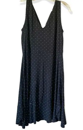 Loft  V-Neck Midi Sleeveless Polka Dot Dress