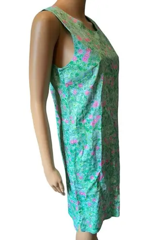 Gillian Valentine Green Pink Cottagecore Fairy Floral Clover Heart Mini Dress Size M