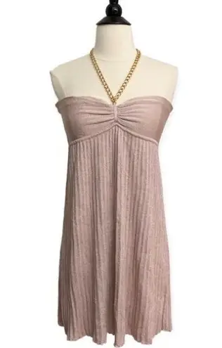 Marciano Vintage y2k dusty rose mini dress pleated shimmery size M