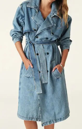 American Eagle  Denim Trench Coat Jacket Women’s Small New With Tags Basic - Image 1