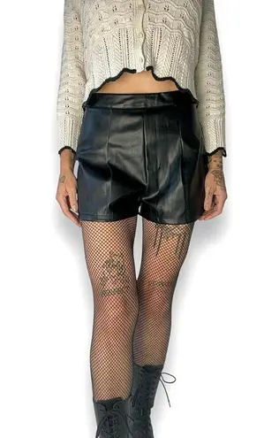 Missguided Black Faux Leather Shorts • NWT • Sz 6