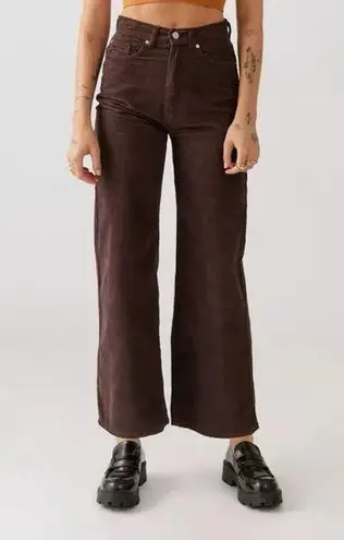 Urban Outfitters  BDG High & Wide High Rise Wide Leg Corduroy Pants in Brown