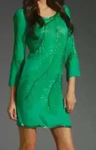 Rory Beca Haldi Beaded Dress size Small Kelly Green