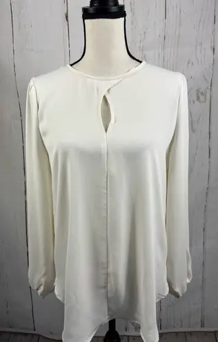 Elie Tahari Elegant Women’s Keyhole Blouse Tunic Longsleeve