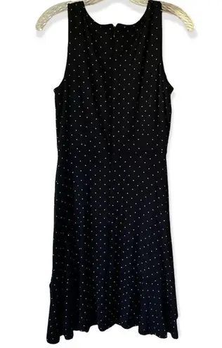 Loft  V-Neck Midi Sleeveless Polka Dot Dress