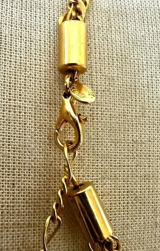 Vintage B.C. Lind 14K GE purple beaded triple strand Necklace Gold