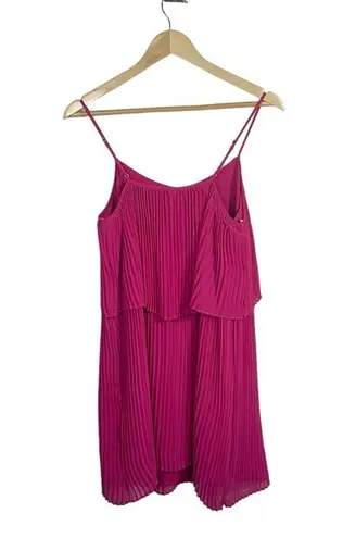 BCBGeneration  Pleated Popover Mini Dress in Pink Size S